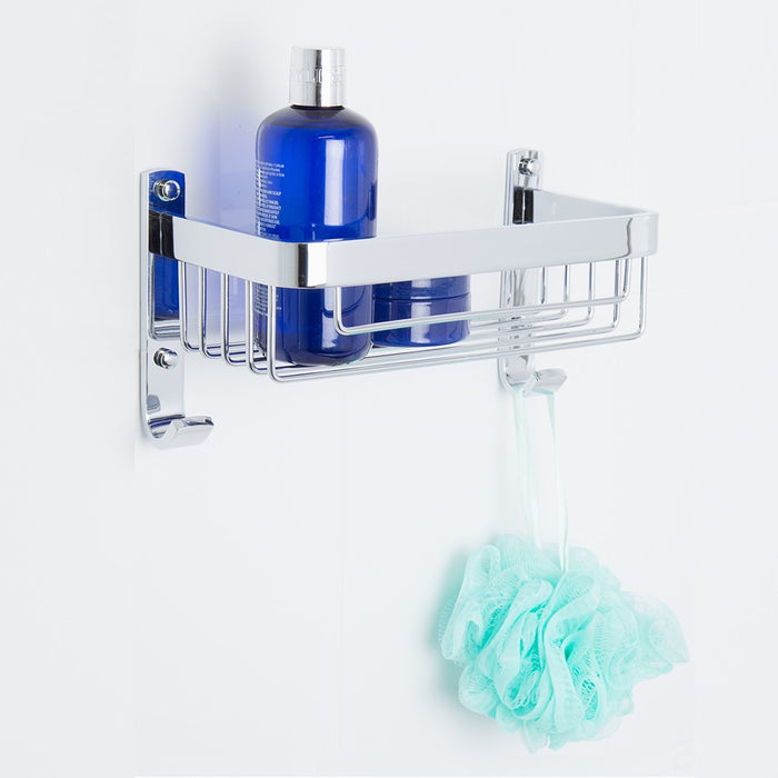 Mensola doccia rettangolare attractive con appendini