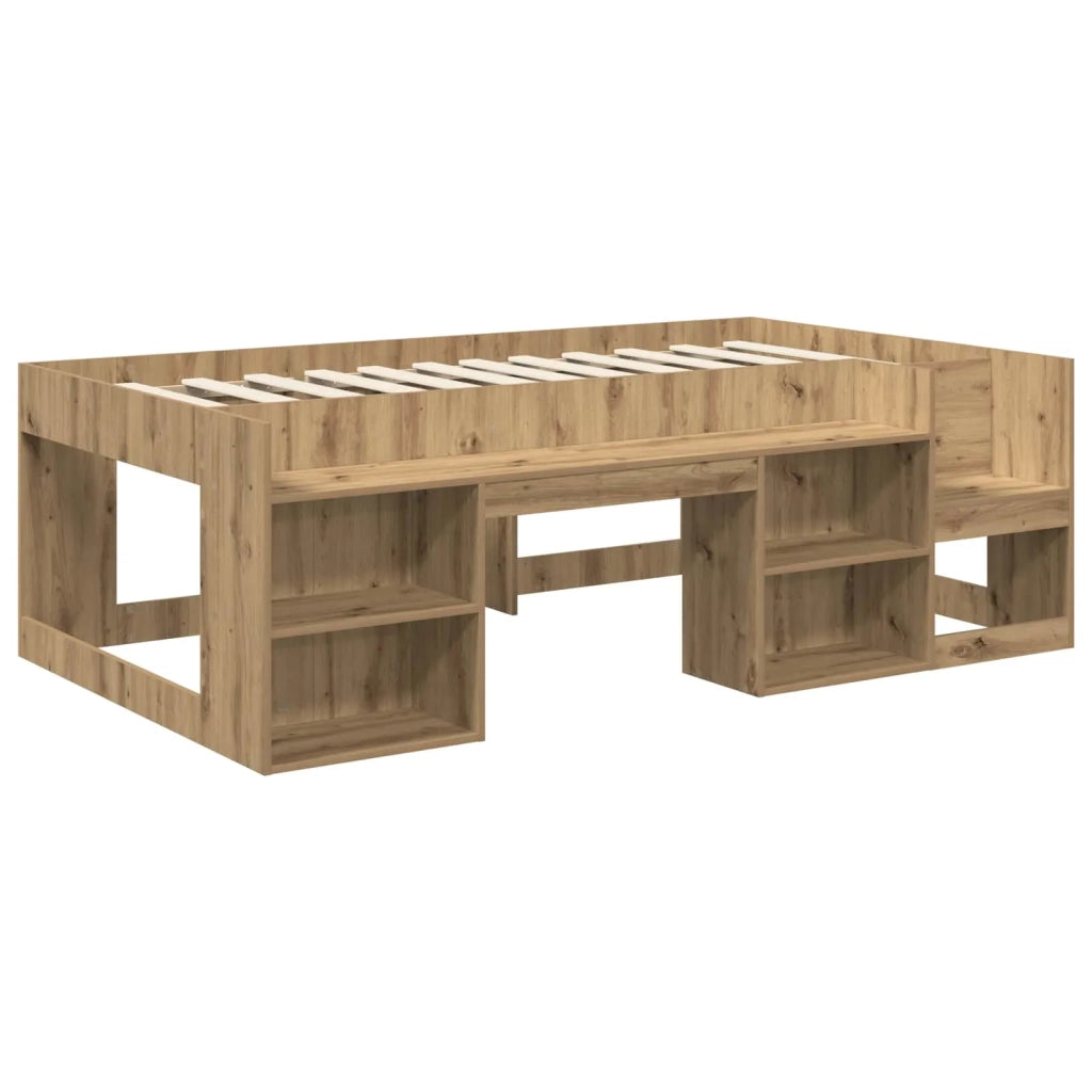 Telaio del letto con storage Rovere Artigianale 90 x 190 cm