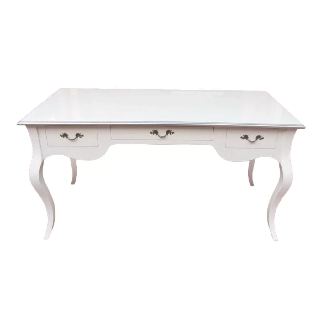 Scrivania in legno laccato bianco opaco l.150 x p.75 h.80 - Mobili 2G