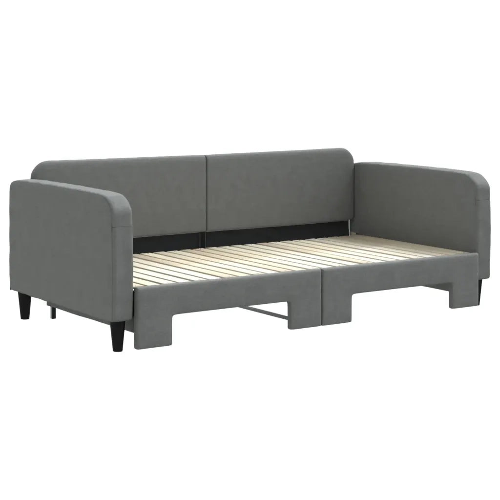 Divano Letto con Letto Estraibile-Sofa Letto-Daybed Grigio Scuro 100x200 Tessuto 871166