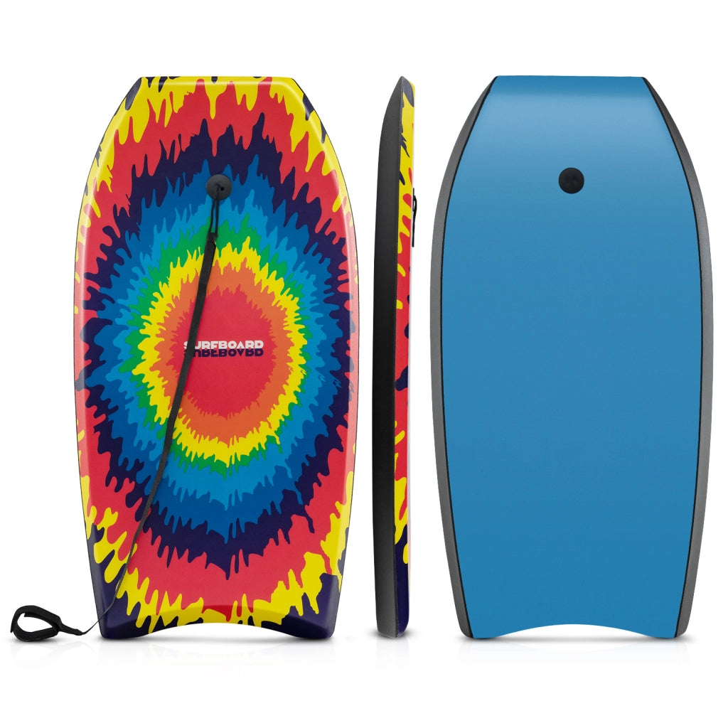 Tavola da surf con nucleo EPS deck XPE fondo HDPE, Boogie board coda a luna crescente per bambini adolescenti e adulti Arancione 104 cm
