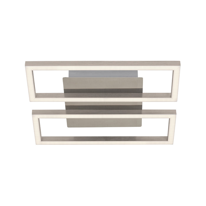 Applique Moderna Frames Metallo Nichel Satinato Led Integrato 14W 3000K