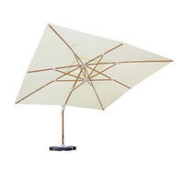 Ombrellone da Giardino Decentrato 4x4m Roma Wood beige