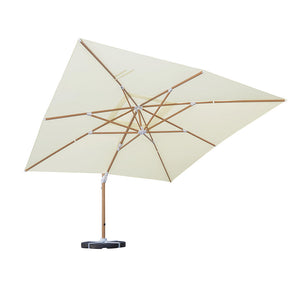 Ombrellone da Giardino Decentrato 4x4m Roma Wood beige