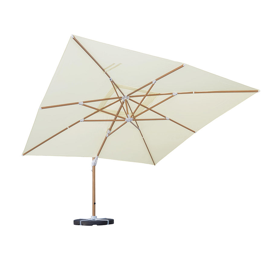 Ombrellone da Giardino Decentrato 4x4m Roma Wood beige