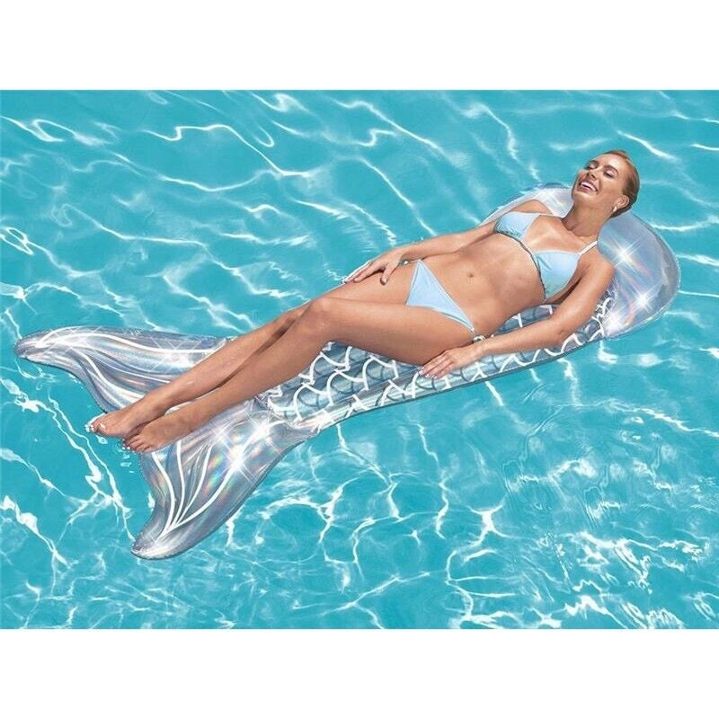 BESTWAY GONFIABILE CODA DI SIRENA IRIDESCENTE 193 X 101 CM