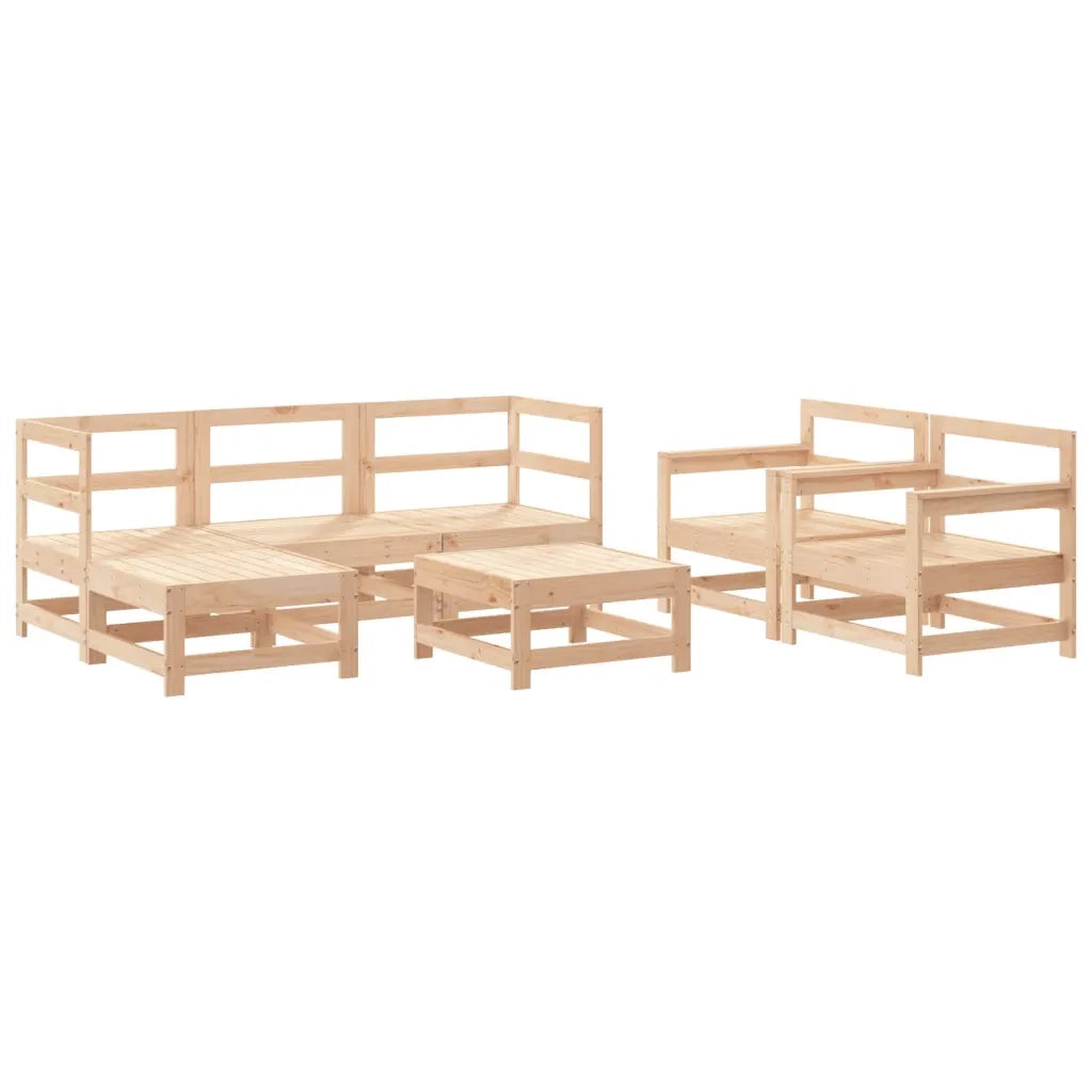 Set Salotto da Giardino 7 pz in Legno Massello di Pino 3186242