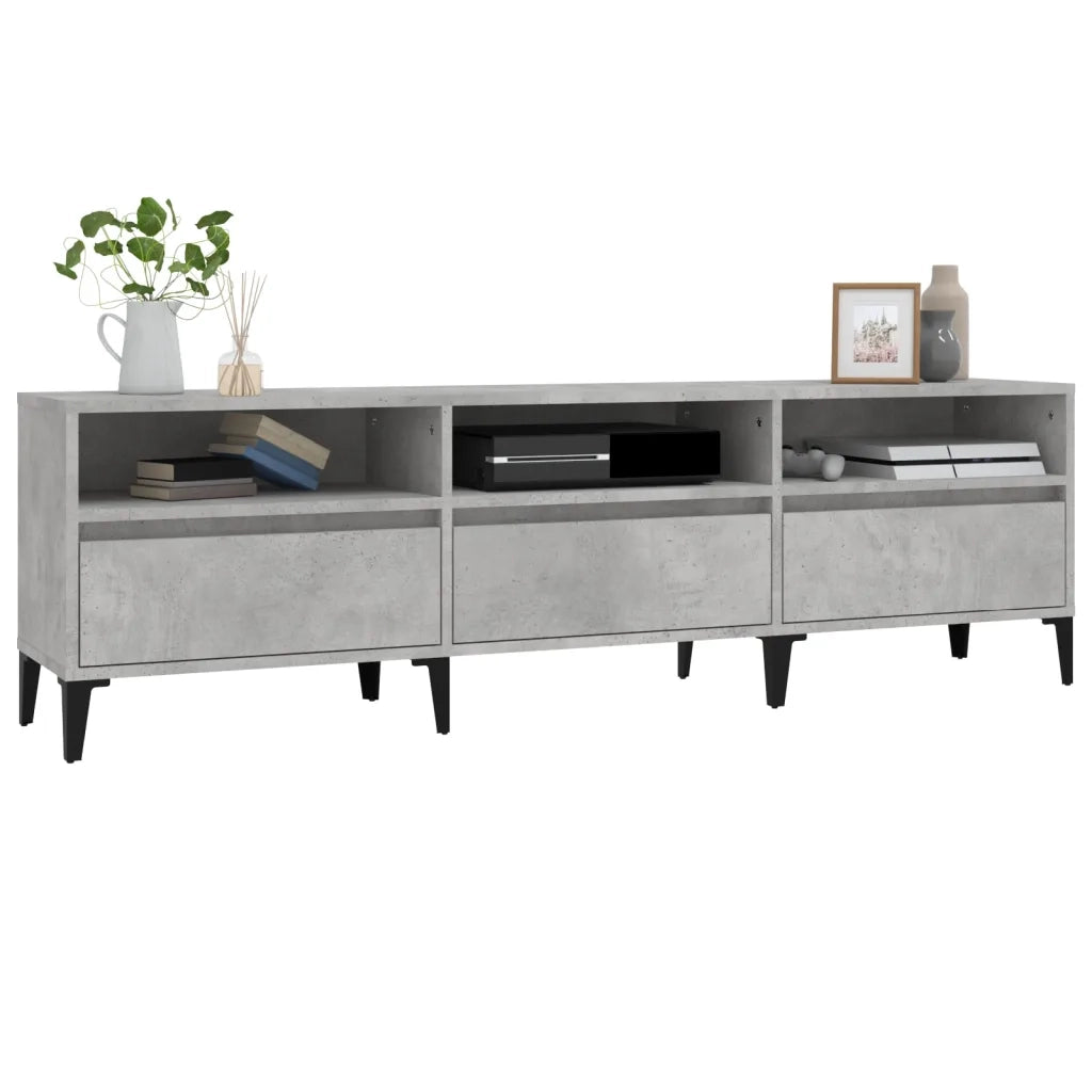 Mobile TV Grigio Cemento 150x30x44,5 cm Legno Multistrato 831921