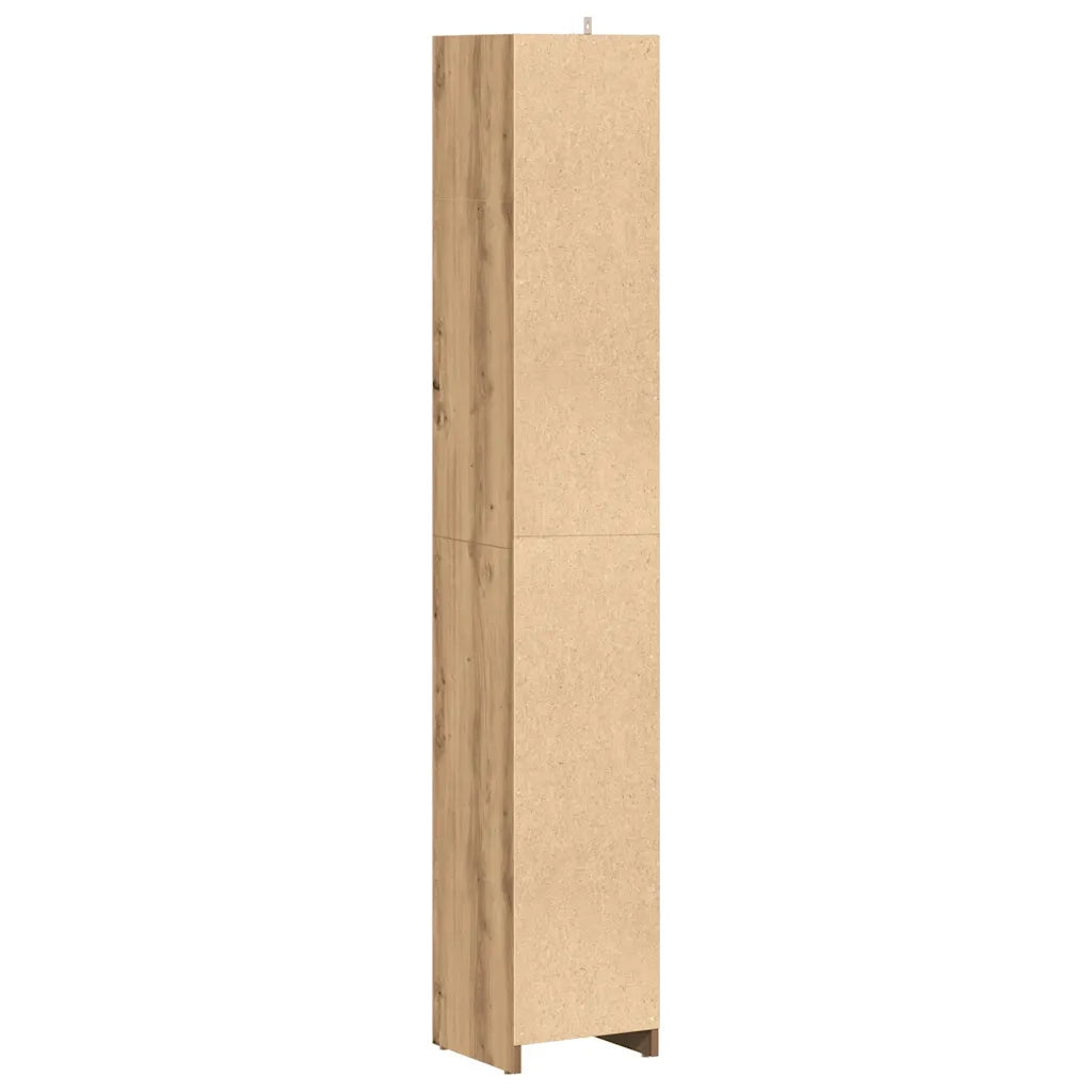 Mobile da Bagno Rovere Artigianale 30x30x183,5 cm in Truciolato