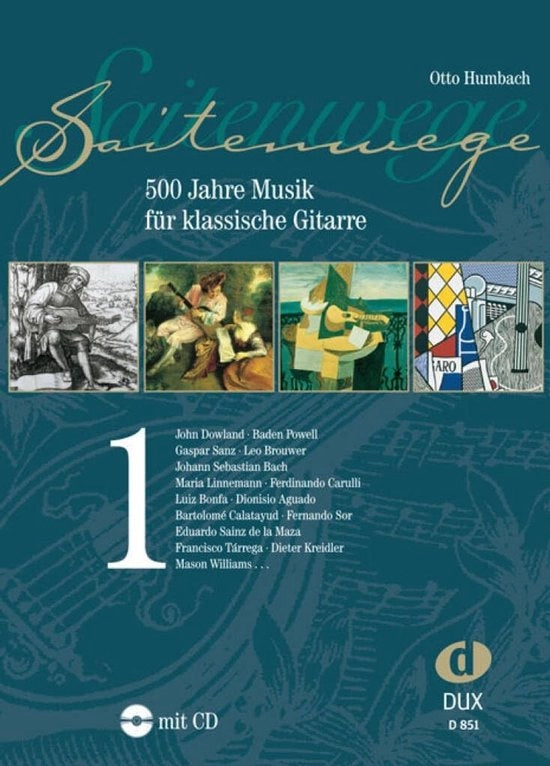 Libro di Chitarra Classica - 500 Anni di Musica - Lezione di Chitarra - Download Audio - Adatto per Principianti - Musica Originale - Libro di Chitarra