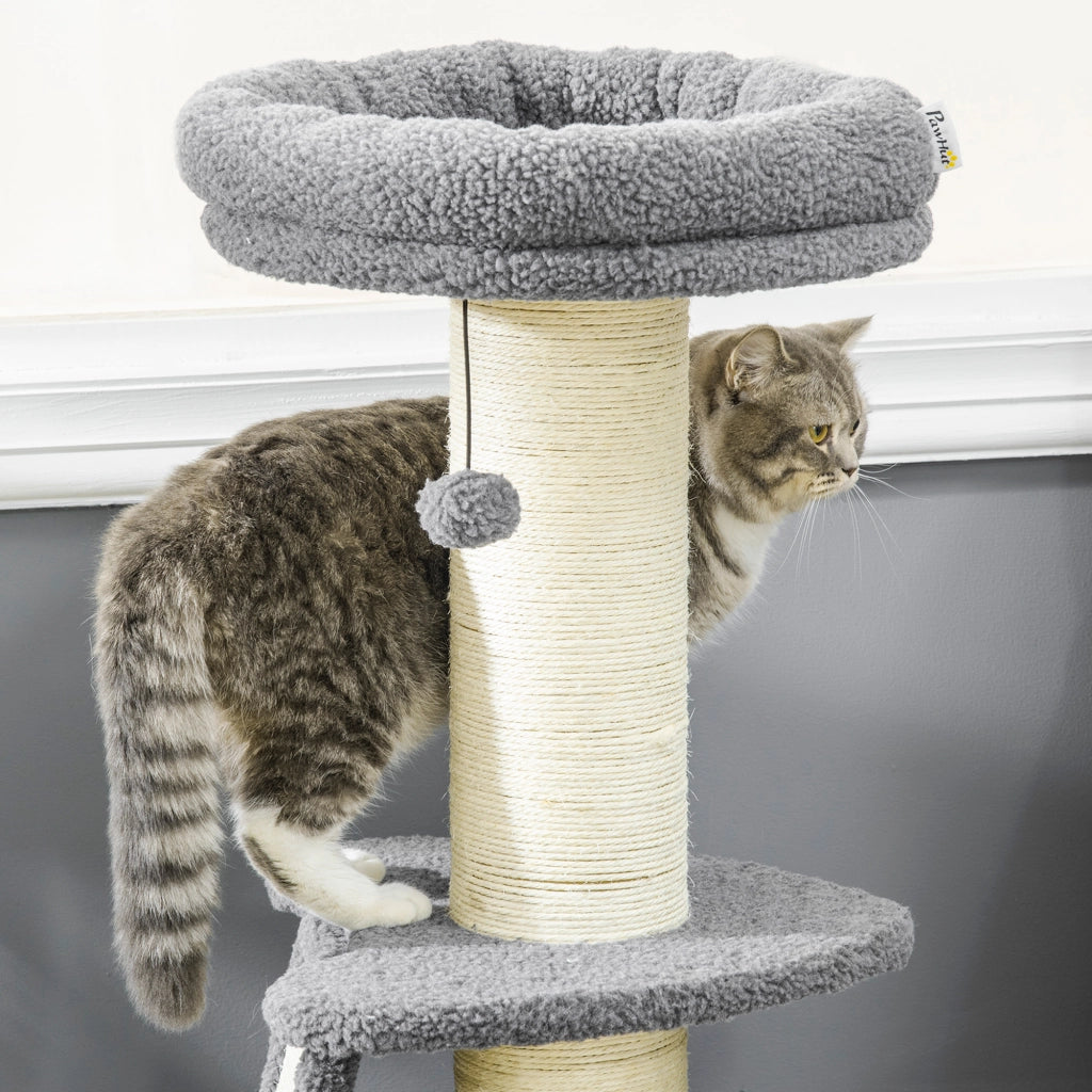 TIRAGRAFFI con piattaforma e giochi 48 x 48 x 92 cm Grigio scuro