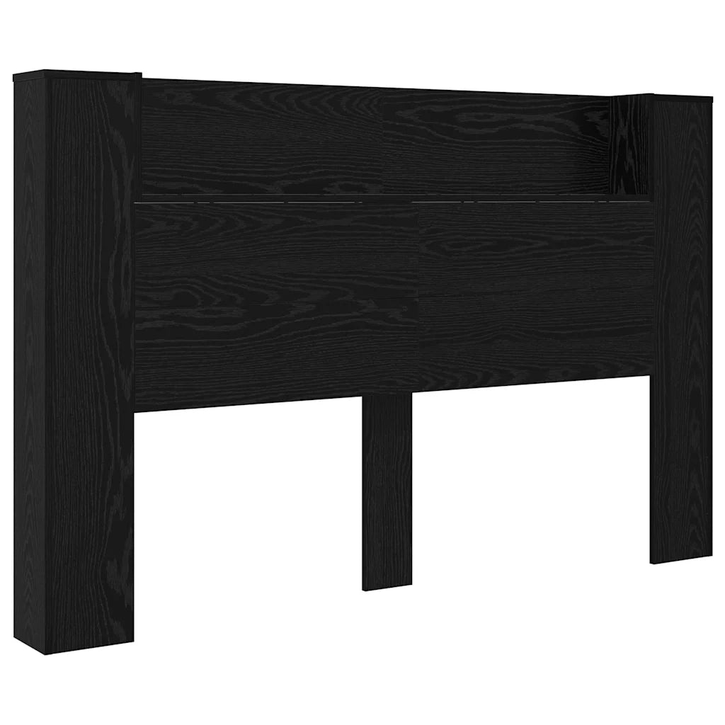 Testiera-Testata-Testiera Decorativa Rovere Nero 160 x 17 x 104,5 cm Legno multistrato