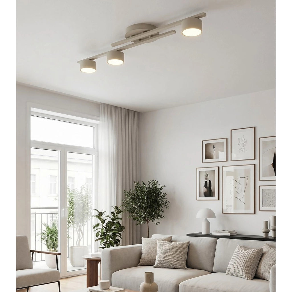 Lampada da soffitto FRAGMENT in acciaio beige