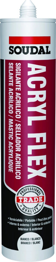 Soudal SIGILLANTE ACRILICO ELASTICO ''ACRYL FLEX'' ml. 300 - Bianco 12.00 pz