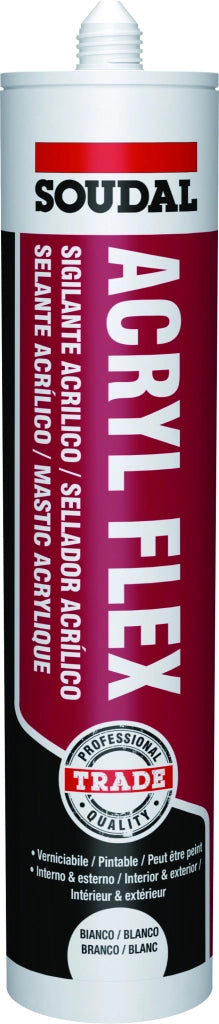 Soudal SIGILLANTE ACRILICO ELASTICO ''ACRYL FLEX'' ml. 300 - Bianco 12.00 pz