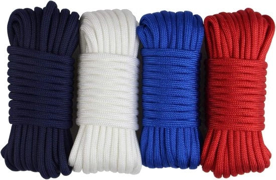 4 pezzi 6 Metro Paracord con 7 Cavi Nylontessuto per Survival Outdoor Lanyards Collare Halsband Kit Artigianale Giochi DIY (D4-D-4x19ft)