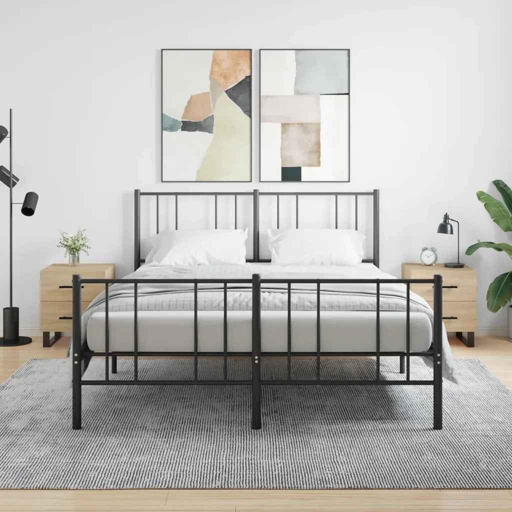 Set di 2 Comodini | Armadio da Notte | Mobiletto da notte Rovere Sonoma 40x35x47,5 cm in Legno Multistrato