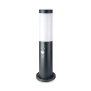 Piantana LED da Giardino 45cm con Portalampada E27 (max 60W) in Acciaio Inossidabile IP44 con sensore di movimento Colore Grigio SKU 8965