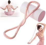 Cinture di resistenza elastica per allenamento - Cinture di allenamento in gomma con maniglie per braccia - allenamento schiena - attrezzo fitness per yoga - pilates - rosa