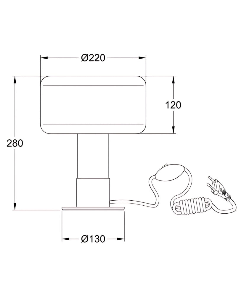 Lampada da Tavolo Flick Oro, Struttura in Metallo e Vetro Borosilicato, Dimmerabile al Tocco, Attacco E14 15W, IP20 - Flick