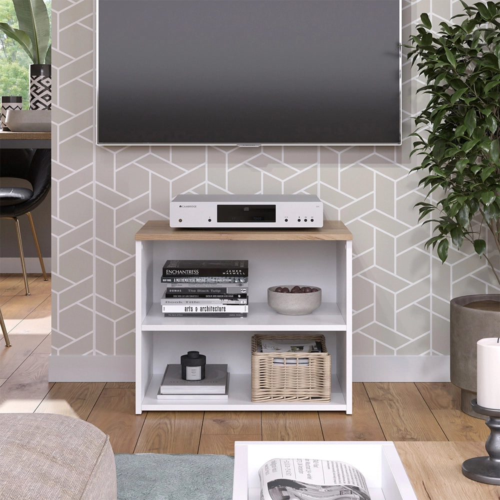 Vicco Mobile tv Bianco/Sonoma 60 x 50 cm con 2 scomparti
