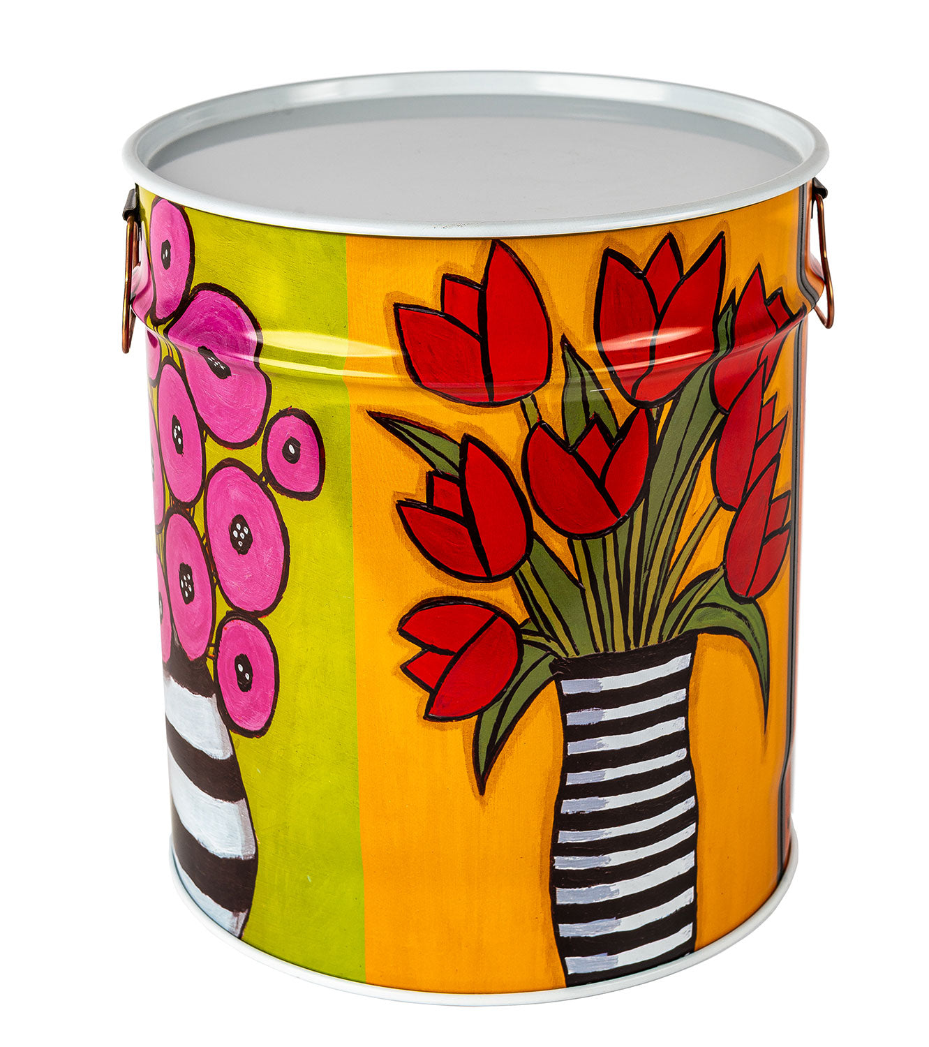 Coperchio per Contenitore Porta Legna o Pellet Ø39 cm in Ferro Bianco