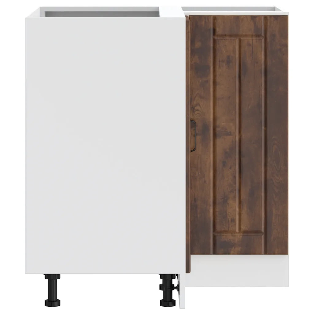 Mobile Base ad Angolo Cucina Lucca Rovere Fumo in Truciolato 853752
