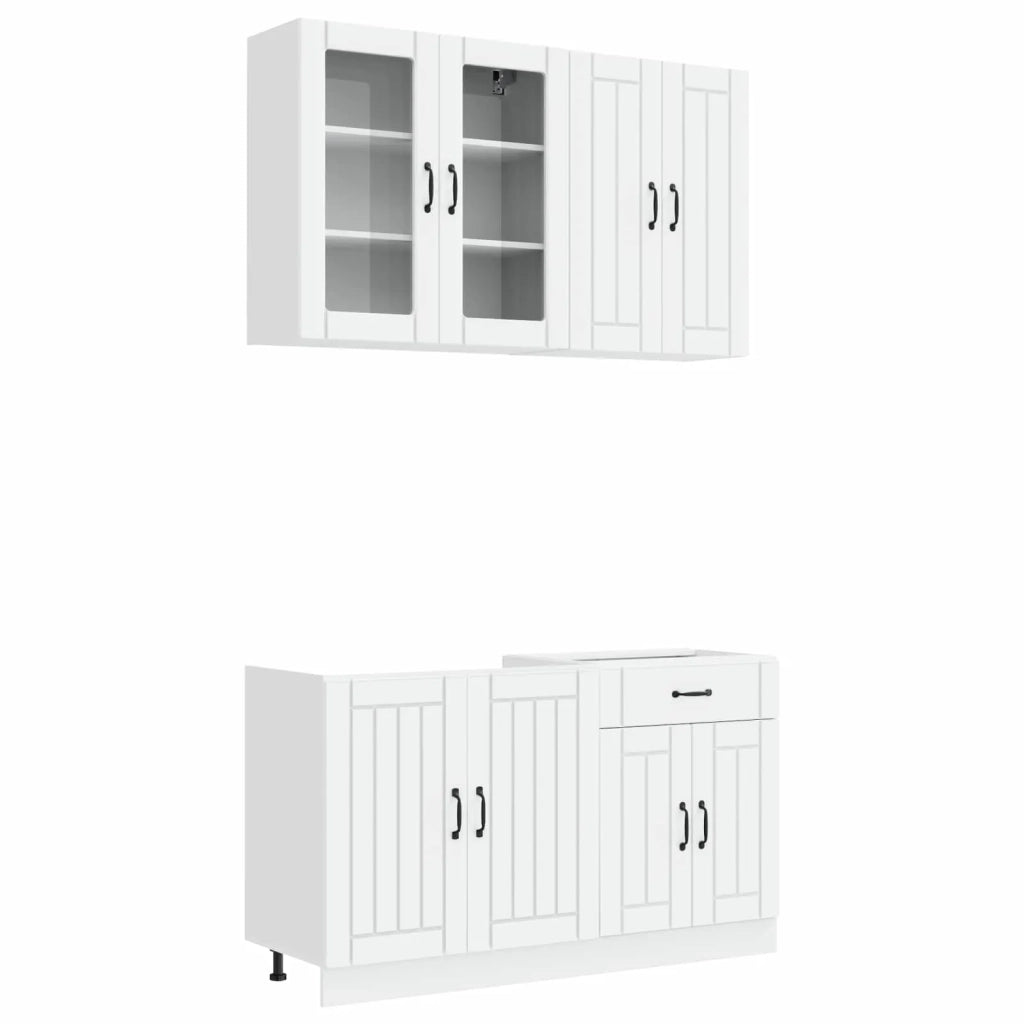 Unità Cucina LUCCA 4 pcs Bianco Legno ingegnerizzato 3438315