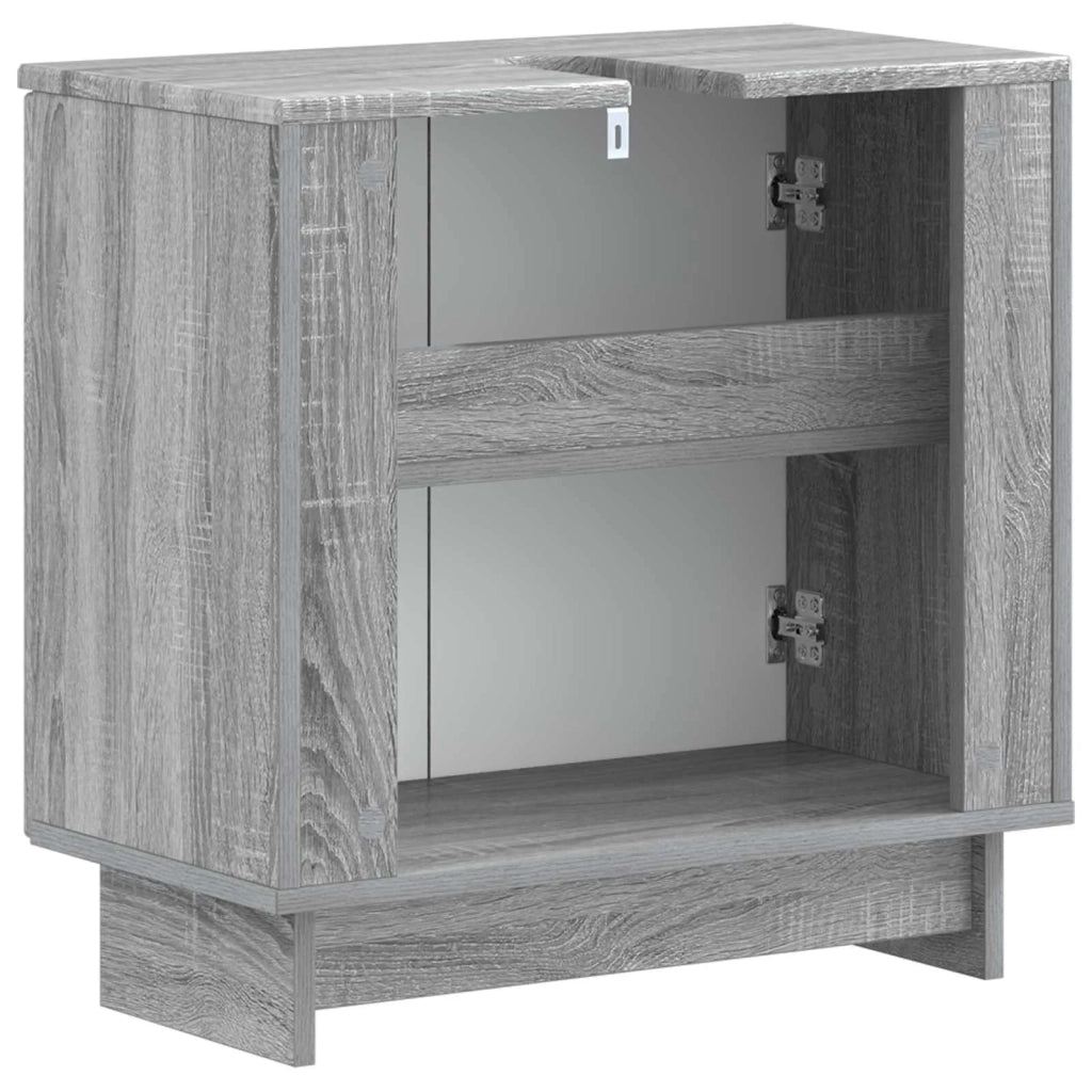 Armadio per Lavabo da Bagno EDE Sonoma grigio 895911