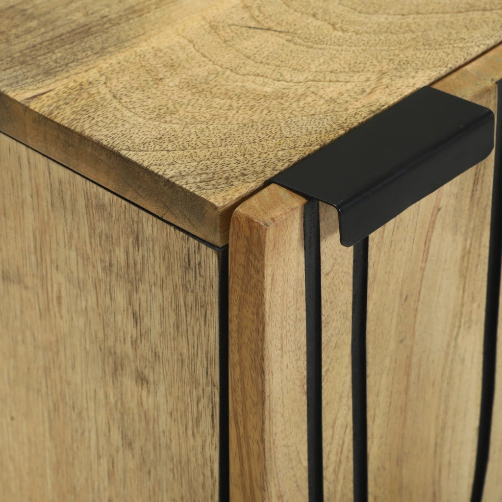 Mobile da Bagno 38x33.5x58 cm Legno Massello Mango e Legno Ingegnerizzato