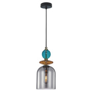 Sospensione Tropea vetro fumé E27 1 luce Light Prestige