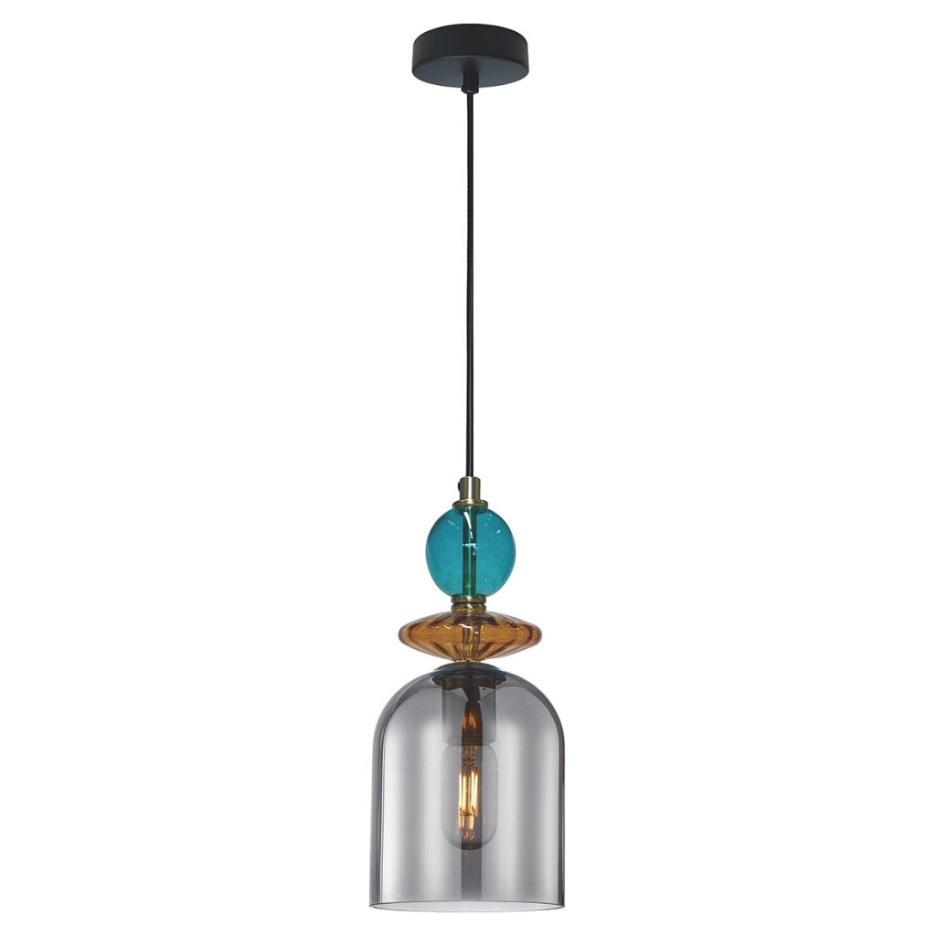 Sospensione Tropea vetro fumé E27 1 luce Light Prestige
