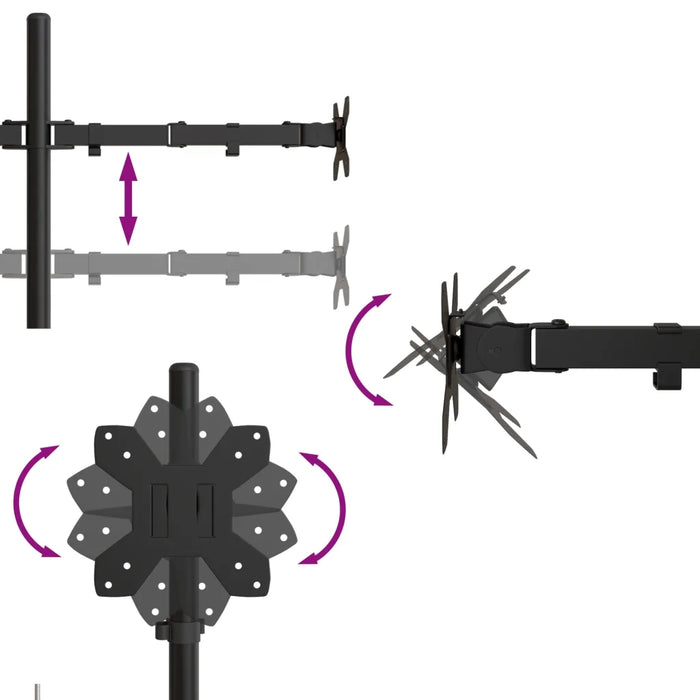 Supporto per Monitor in Acciaio Nero VESA 75/100 mm 358004