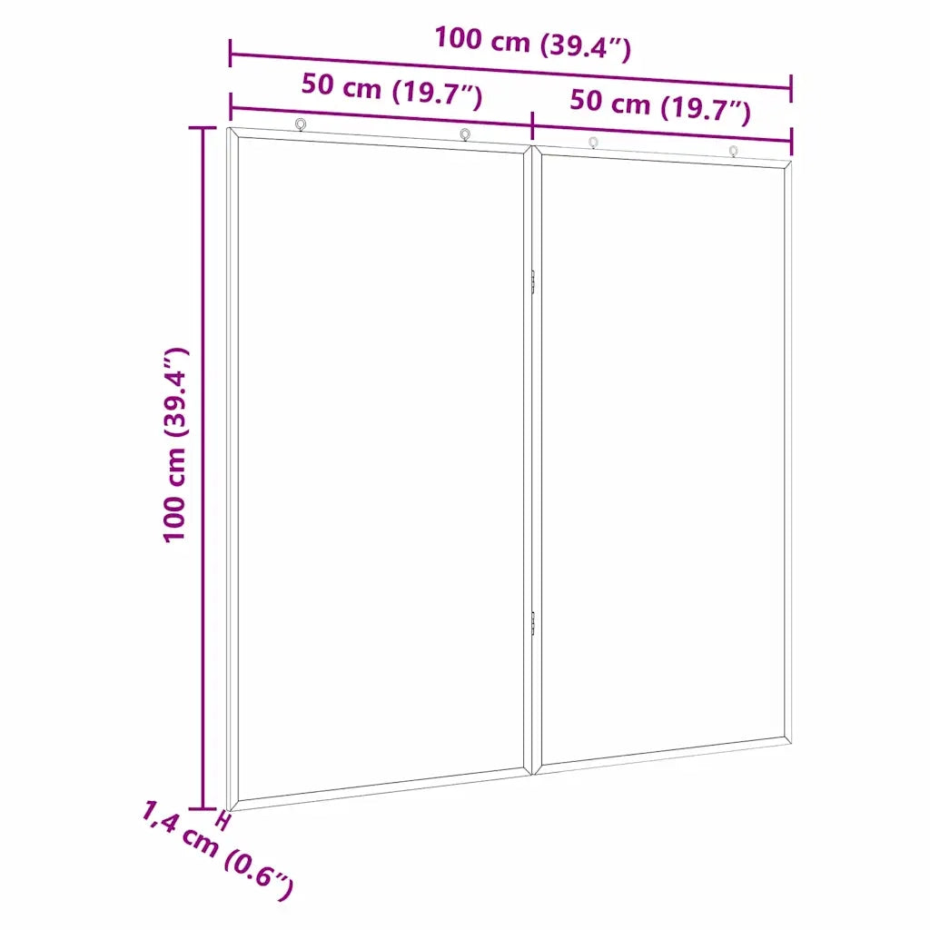 Bacheca degli Annunci Nero 100 x 100 x 1,4 cm CFW3515106