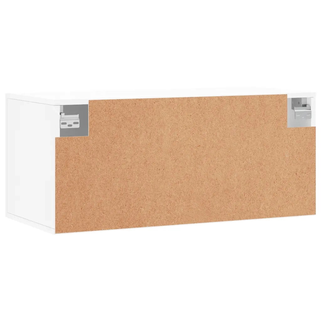 Mobiletto a parete moderno per riporre oggetti in modo pratico e ottimizzare lo spazio abitativo 80 x 36,5 x 35 cm legno composito bianco 02_0048869