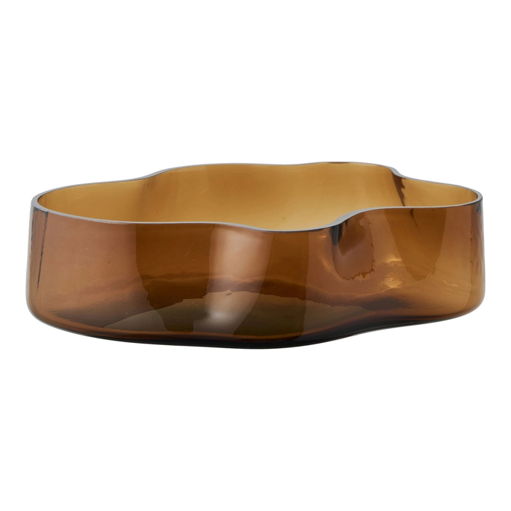 Vassoio Tray, Marrone, Vetro, 24x29,5x7 cm