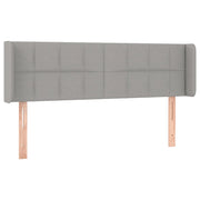 Testiera | Testata ad Orecchio Grigio Chiaro 147x16x78/88 cm in Tessuto