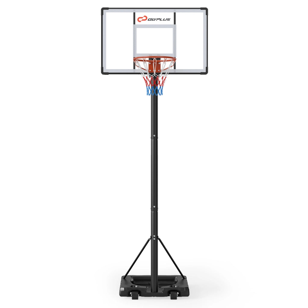 Canestro da basket portatile altezza regolabile 226 - 361 cm, Canestro basket con base riempibile tabellone infrangibile ruote