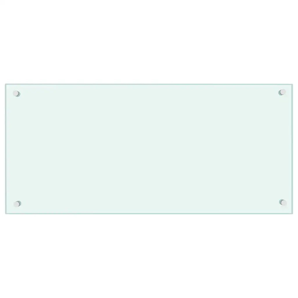 Schienale da cucina 2 pcs Bianco 90 x 40 cm vetro temperato 3415419