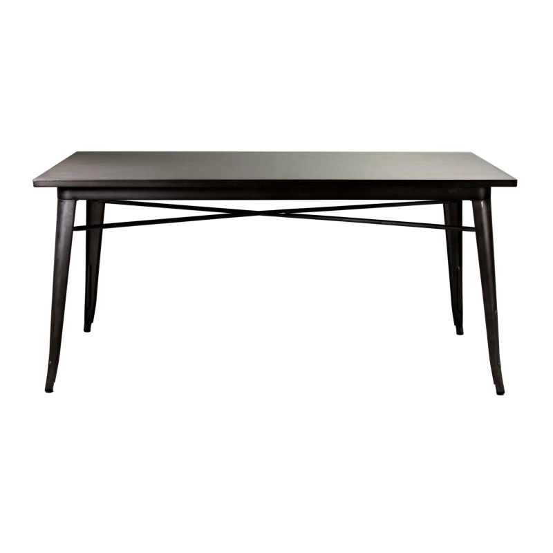 Tavolo top ferro bristol cm 160x80h76 marrone