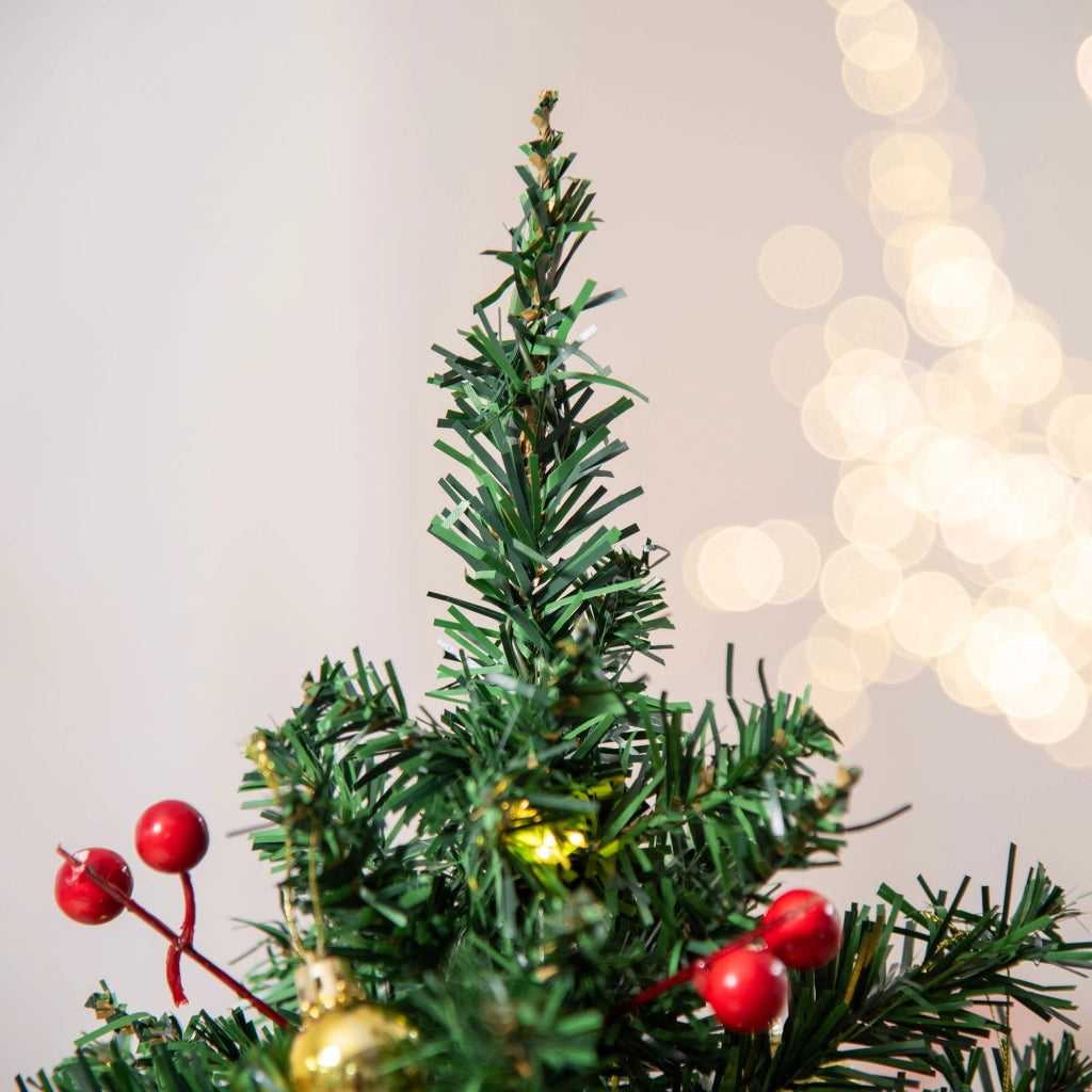 Albero di Natale con palline e luci LED ¨C zephmum ¨C 60 cm, multicolore