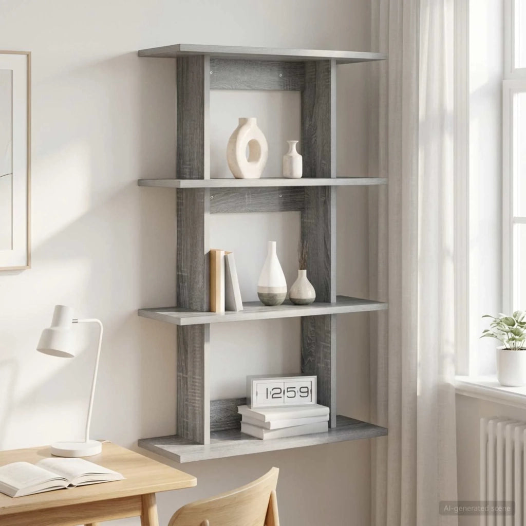 Scaffale da parete A parete Sonoma grigio 56 x 20 x 90 cm 8012073