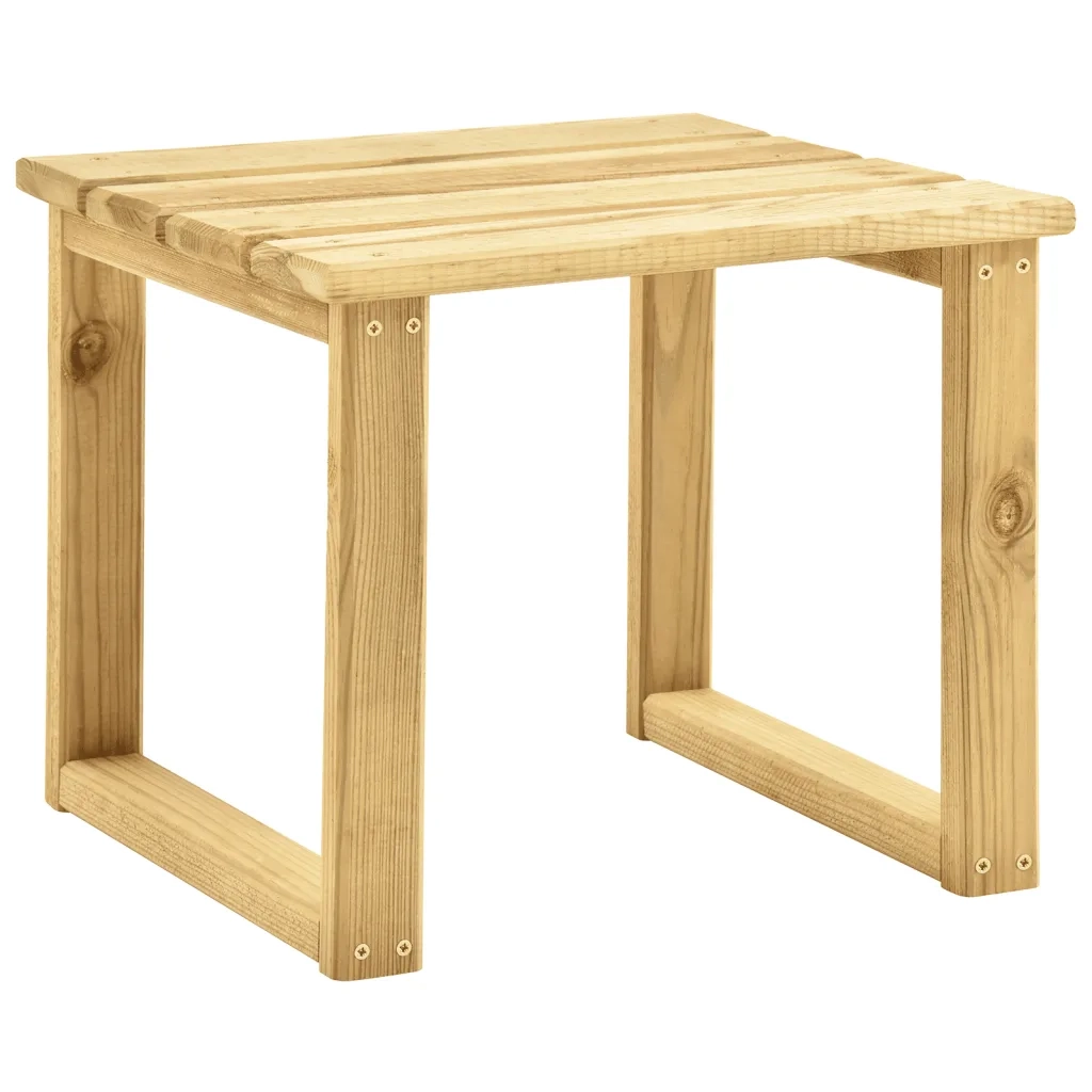 Lettino da Giardino con Tavolino Cuscino Legno Pino Impregnato 3065958