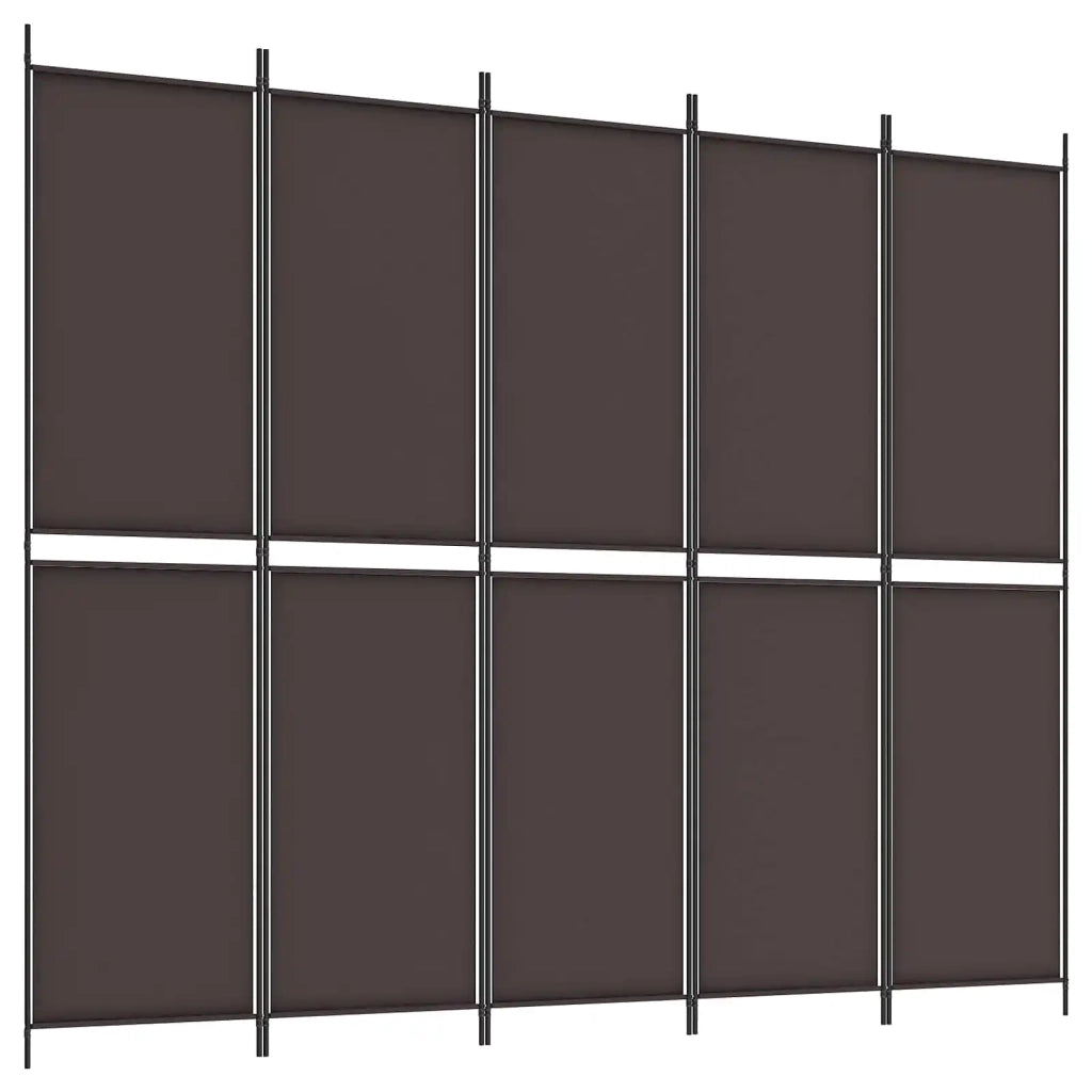 Divisorio a 6 Pannelli Marrone 300x220 cm in Tessuto 350255
