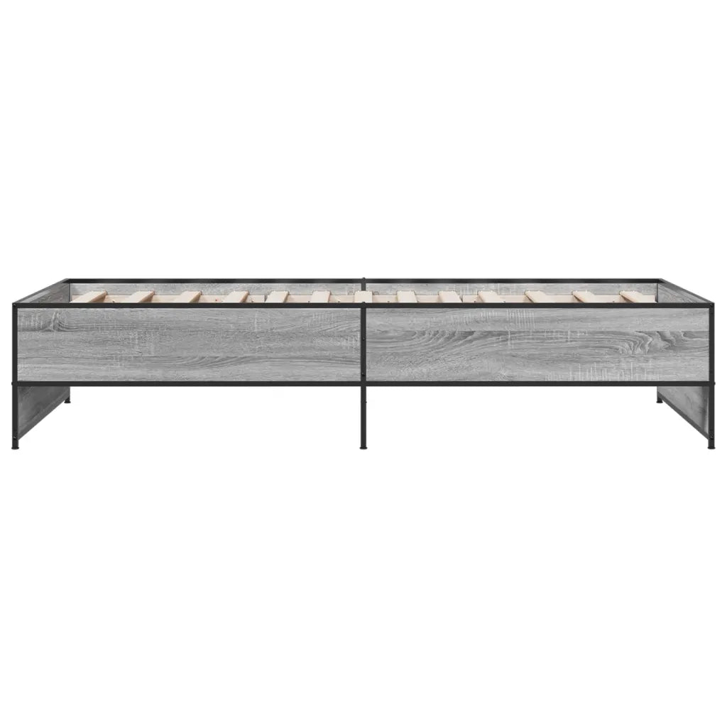 Giroletto-Struttura Letto Grigio Sonoma 75x190cm in Legno Multistrato e Metallo 859857