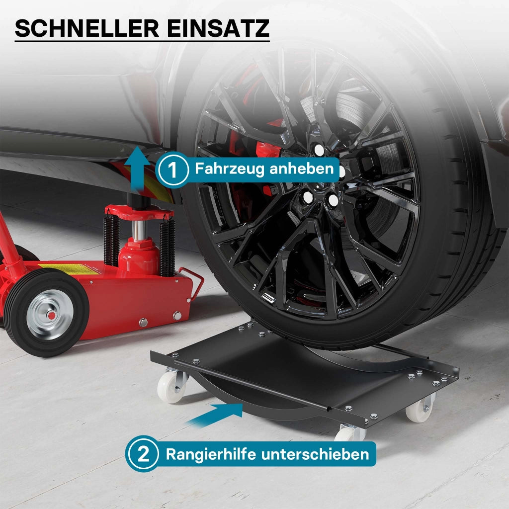 Carrello di trasporto auto Ausilio di manovra 1 coppia Posizionatore per parcheggio e spostamento 900 kg/coppia
