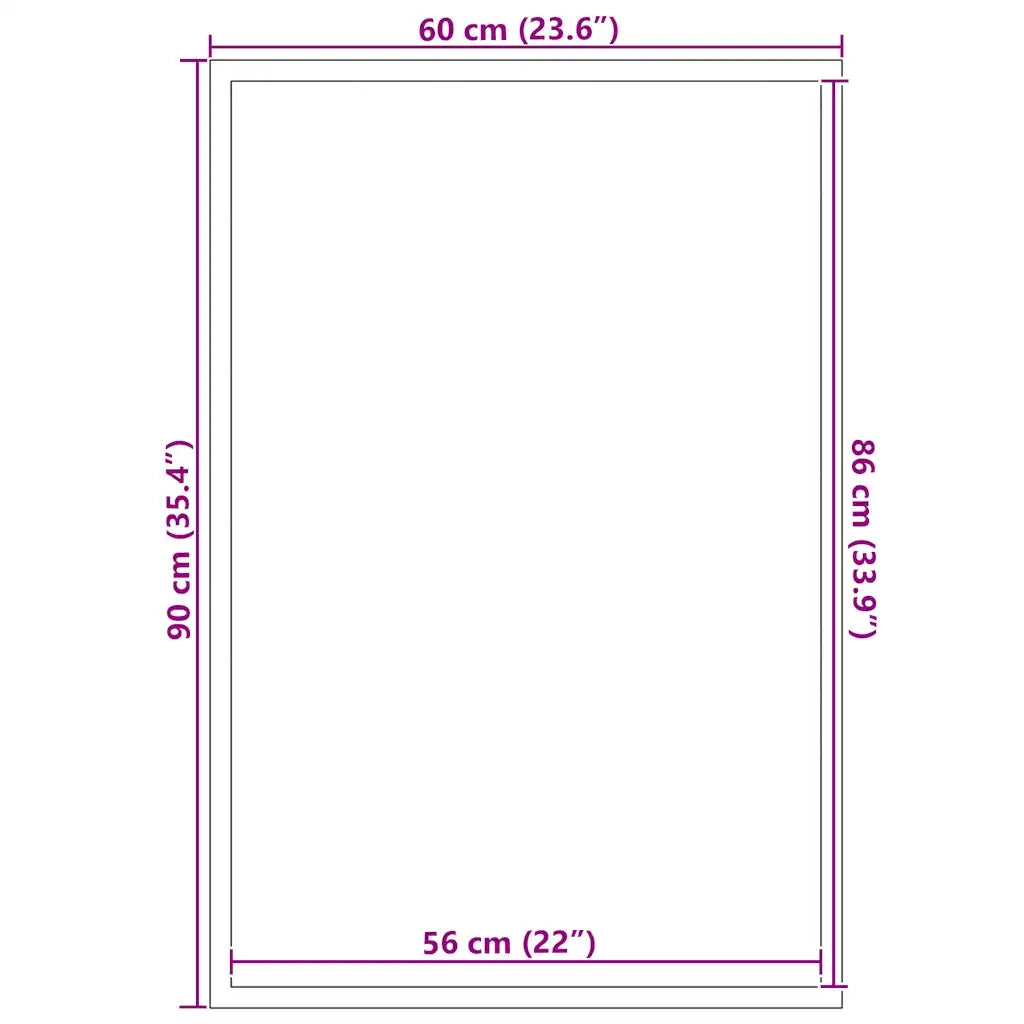 vidaXL Zerbino Nero 60x90 cm