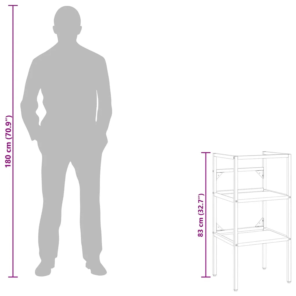 Struttura per Lavabo da Bagno Bianca 40x38x83 cm in Ferro 338484