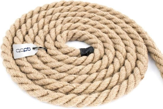 Tessuto in cotone naturale da 5 m con fibre di juta 12 mm - barriere, tiraggio, ringhiere