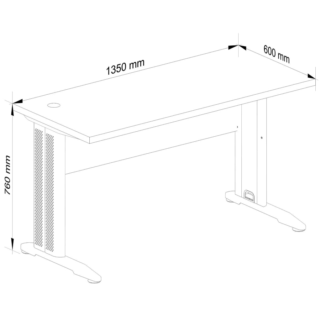 Scrivania per computer AKORD BM135 Ontano 135 cm 135x60x76 cm